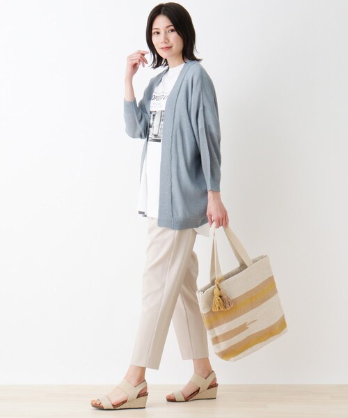 SHOO・LA・RUE（シューラルー）の「◆【インド綿】縦長トート（トートバッグ・レディース・ブルー系3/パープル系5/イエロー系3・00）」の6枚目の写真