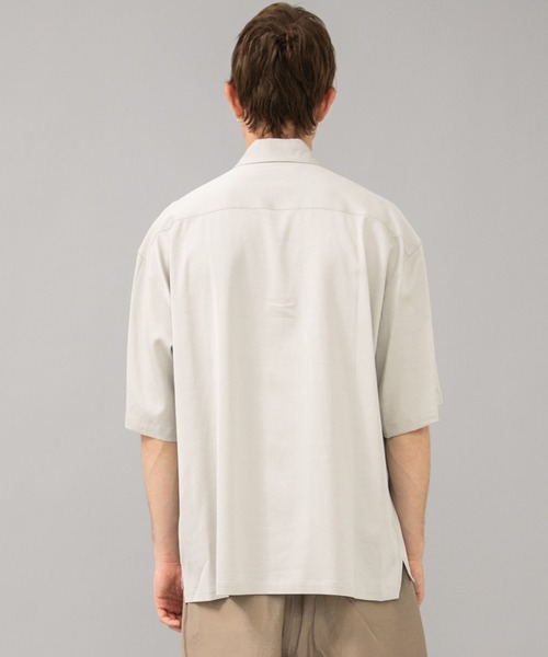 08sircus（ゼロエイトサーカス）の「【08sircus】Vis/Li Stretch over shirt（シャツ/ブラウス・メンズ・ベージュ/ブラック・4/5/6）」の10枚目の写真