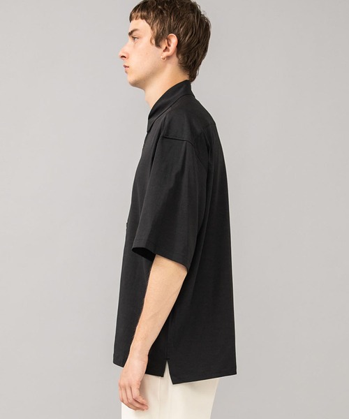 08sircus（ゼロエイトサーカス）の「【08sircus】Vis/Li Stretch over shirt（シャツ/ブラウス・メンズ・ベージュ/ブラック・4/5/6）」の9枚目の写真