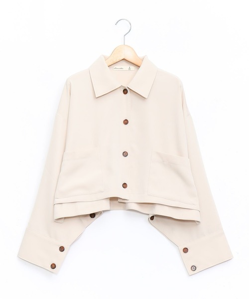 AS KNOW AS de base（アズノゥアズドゥバズ）の「曖昧だけど重要なＴＯＰＳ（その他アウター・レディース・ベージュ/ライトカーキ/ブラック・FREE）」の2枚目の写真