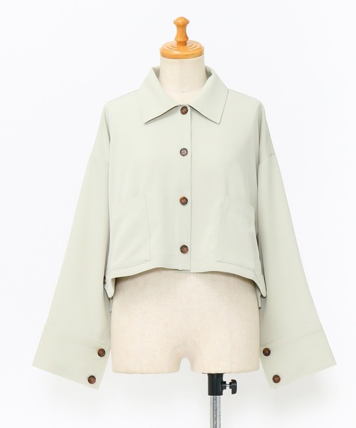 AS KNOW AS de base（アズノゥアズドゥバズ）の「曖昧だけど重要なＴＯＰＳ（その他アウター・レディース・ベージュ/ライトカーキ/ブラック・FREE）」の8枚目の写真