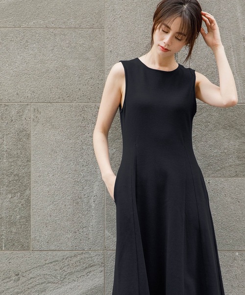 Emma Taylor(エマテイラー)の「ワッフルマーメイドノースリーブワンピース(サーマルロングカットソーワンピース)(ワンピース・レディース・アイボリー/ブラック/カーキ・36/38)」の6枚目の写真