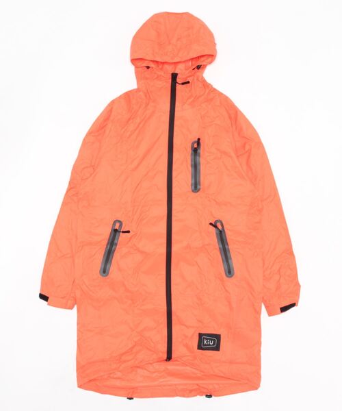 LBC（エルビーシー）の「KiU キウ レインジップアップ RAIN ZIPUP（レインコート/ポンチョ・レディース・ホワイト/ダークグリーン/パープル/ネイビー/オレンジ/ブラック・FREE）」の6枚目の写真
