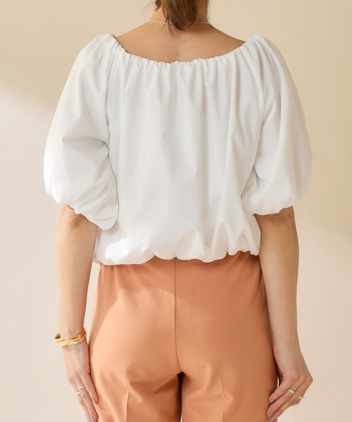 SHENERY（シーナリー）の「ボリュームショートブラウス（シャツ/ブラウス・レディース・グレー/オフホワイト・FREE）」の18枚目の写真