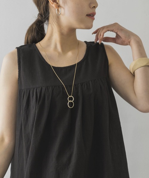 URBAN RESEARCH(アーバンリサーチ)の「楊柳ギャザーノースリーブブラウス(Tシャツ/カットソー・レディース・ブラック/オレンジ/アイボリー・FREE)」の20枚目の写真