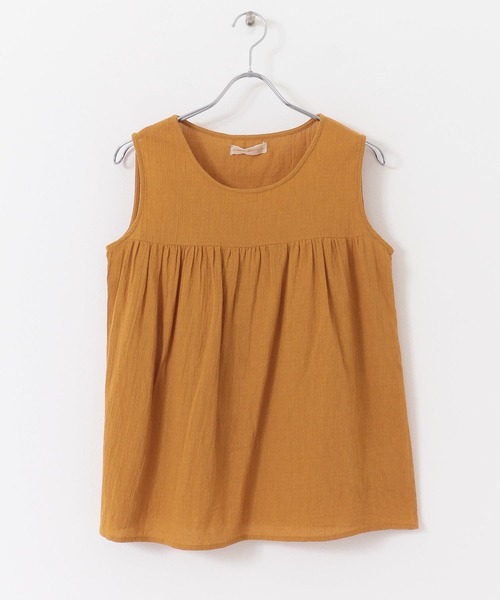 URBAN RESEARCH(アーバンリサーチ)の「楊柳ギャザーノースリーブブラウス(Tシャツ/カットソー・レディース・ブラック/オレンジ/アイボリー・FREE)」の9枚目の写真