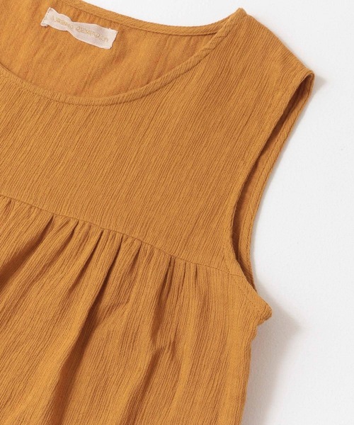 URBAN RESEARCH(アーバンリサーチ)の「楊柳ギャザーノースリーブブラウス(Tシャツ/カットソー・レディース・ブラック/オレンジ/アイボリー・FREE)」の8枚目の写真