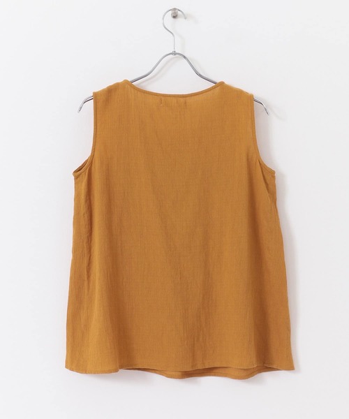URBAN RESEARCH(アーバンリサーチ)の「楊柳ギャザーノースリーブブラウス(Tシャツ/カットソー・レディース・ブラック/オレンジ/アイボリー・FREE)」の7枚目の写真