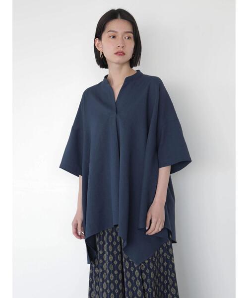 AMERICAN HOLIC(アメリカンホリック)の「リネンライクスキッパーイレヘムチュニック *〇(チュニック・レディース・チャコールグレー/ネイビー/ベージュ・FREE)」の12枚目の写真
