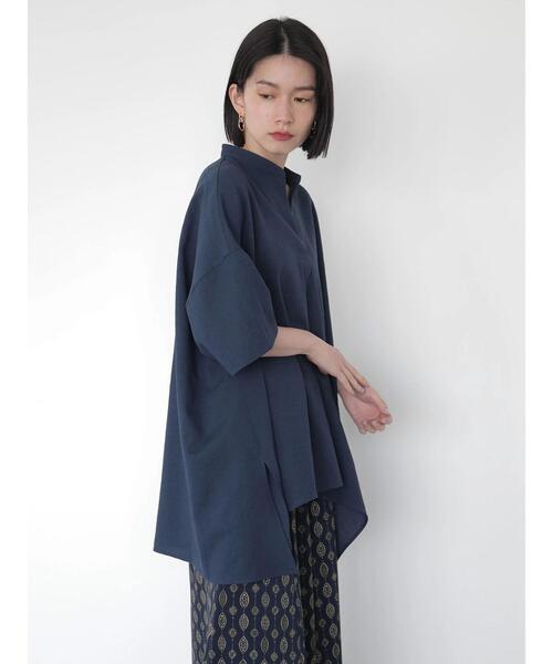 AMERICAN HOLIC(アメリカンホリック)の「リネンライクスキッパーイレヘムチュニック *〇(チュニック・レディース・チャコールグレー/ネイビー/ベージュ・FREE)」の13枚目の写真