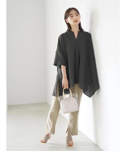 AMERICAN HOLIC(アメリカンホリック)の「リネンライクスキッパーイレヘムチュニック *〇(チュニック・レディース・チャコールグレー/ネイビー/ベージュ・FREE)」の22枚目の写真