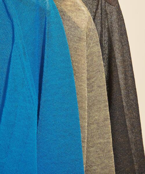 BEAUTY&YOUTH UNITED ARROWS（ビューティーアンドユースユナイテッドアローズ）の「BY シアーVネックニットカーディガン -ウォッシャブル- ∴（カーディガン/ボレロ・レディース・ダークブラウン/ターコイズブルー/イエロー・FREE）」の14枚目の写真