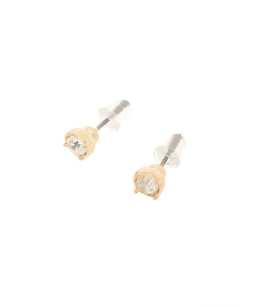 Edit Sheen（エディットシーン）の「ミニストーンピアス（ピアス（両耳用）・レディース・クリア・FREE）」の2枚目の写真