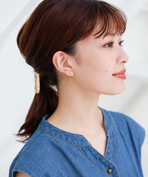 Edit Sheen（エディットシーン）の「ミニストーンピアス（ピアス（両耳用）・レディース・クリア・FREE）」の6枚目の写真