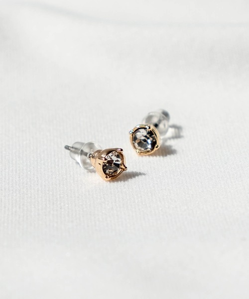 Edit Sheen（エディットシーン）の「ミニストーンピアス（ピアス（両耳用）・レディース・クリア・FREE）」の5枚目の写真