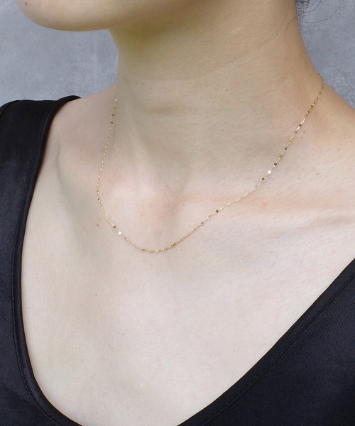 ISOLATION（アイソレーション）の「【ISOLATION / アイソレーション】 K10YG Petal chain Necklace / ペタルチェーンネックレス（ネックレス・レディース・ゴールド・40cm）」の21枚目の写真