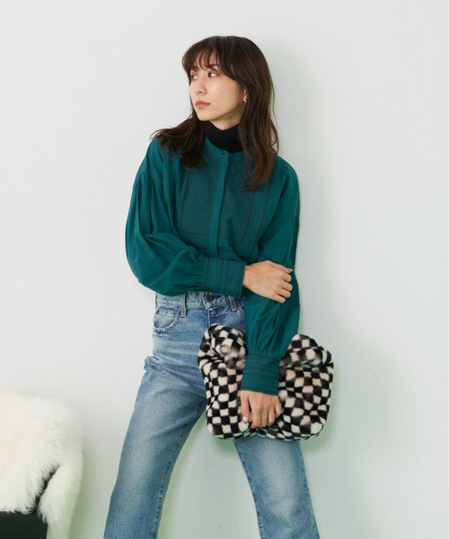 Auntie Rosa Holiday(アンティローザホリデー)の「スクエア刺繍ブラウス(シャツ/ブラウス・レディース・ブラック/ブルー/グリーン・FREE)」の11枚目の写真