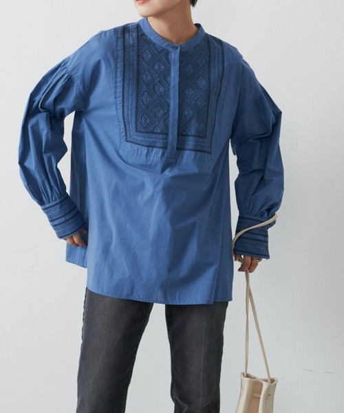 Auntie Rosa Holiday(アンティローザホリデー)の「スクエア刺繍ブラウス(シャツ/ブラウス・レディース・ブラック/ブルー/グリーン・FREE)」の20枚目の写真