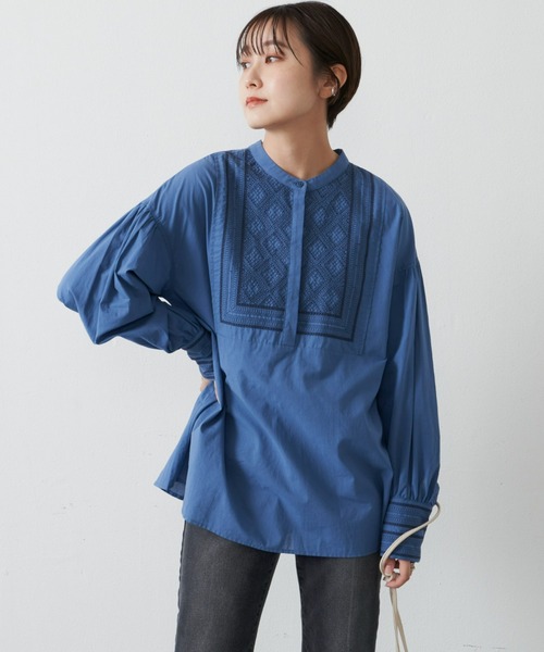 Auntie Rosa Holiday(アンティローザホリデー)の「スクエア刺繍ブラウス(シャツ/ブラウス・レディース・ブラック/ブルー/グリーン・FREE)」の21枚目の写真