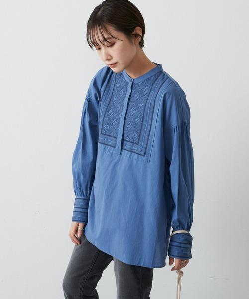 Auntie Rosa Holiday(アンティローザホリデー)の「スクエア刺繍ブラウス(シャツ/ブラウス・レディース・ブラック/ブルー/グリーン・FREE)」の22枚目の写真