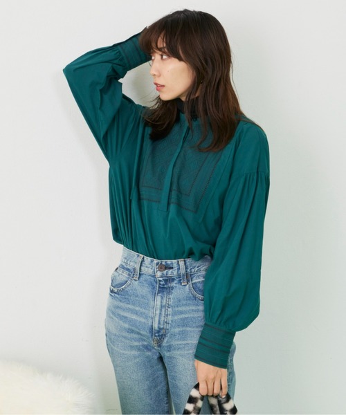 Auntie Rosa Holiday(アンティローザホリデー)の「スクエア刺繍ブラウス(シャツ/ブラウス・レディース・ブラック/ブルー/グリーン・FREE)」の10枚目の写真