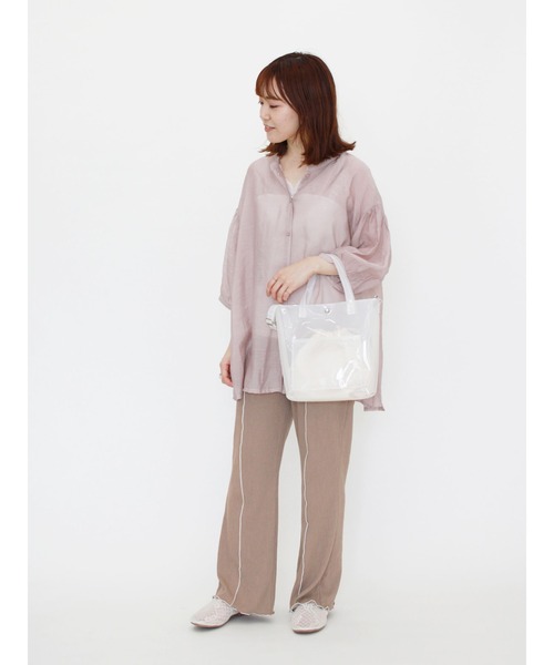 ehka sopo（エヘカソポ）の「配色メローカットパンツ（その他パンツ・レディース・グリーン/キナリ/ベージュ/ブルー・ﾌﾘ-）」の7枚目の写真