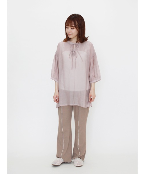 ehka sopo（エヘカソポ）の「配色メローカットパンツ（その他パンツ・レディース・グリーン/キナリ/ベージュ/ブルー・ﾌﾘ-）」の9枚目の写真