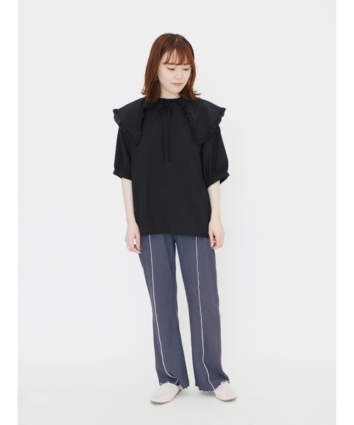 ehka sopo（エヘカソポ）の「配色メローカットパンツ（その他パンツ・レディース・グリーン/キナリ/ベージュ/ブルー・ﾌﾘ-）」の11枚目の写真