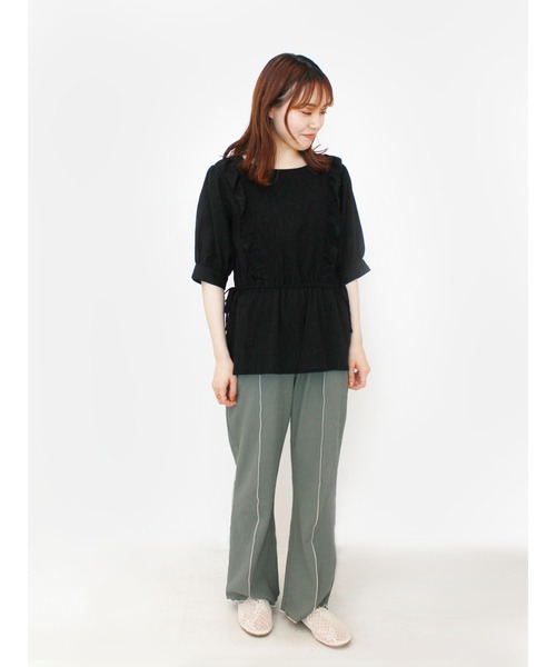 ehka sopo（エヘカソポ）の「配色メローカットパンツ（その他パンツ・レディース・グリーン/キナリ/ベージュ/ブルー・ﾌﾘ-）」の19枚目の写真