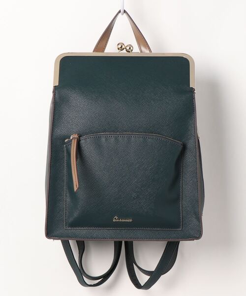 SAC(サック)の「角シボ合皮口金リュック SAC unit(バックパック/リュック・レディース・グリーン/ワイン/ベージュ/ブラック・FREE)」の13枚目の写真