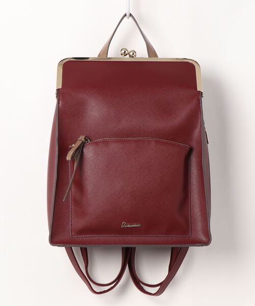 SAC(サック)の「角シボ合皮口金リュック SAC unit(バックパック/リュック・レディース・グリーン/ワイン/ベージュ/ブラック・FREE)」の15枚目の写真