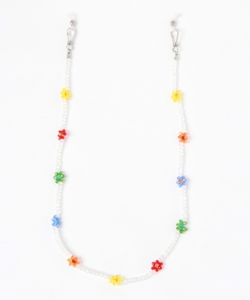 Me%(ミィパーセント)の「【3way】フラワービーズマルチストラップ(ネックレス・レディース・その他/ホワイト・FREE)」の2枚目の写真