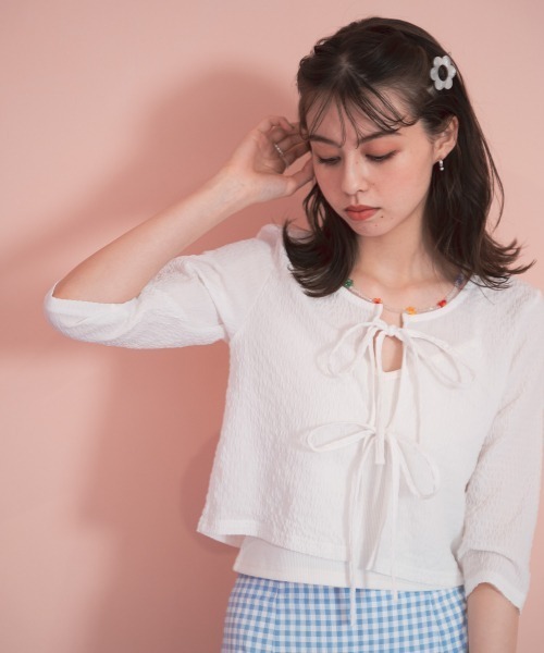 Me%(ミィパーセント)の「【3way】フラワービーズマルチストラップ(ネックレス・レディース・その他/ホワイト・FREE)」の19枚目の写真