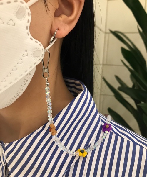 Me%(ミィパーセント)の「【3way】フラワービーズマルチストラップ(ネックレス・レディース・その他/ホワイト・FREE)」の3枚目の写真