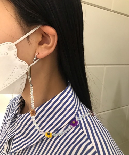 Me%(ミィパーセント)の「【3way】フラワービーズマルチストラップ(ネックレス・レディース・その他/ホワイト・FREE)」の4枚目の写真