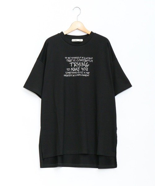 AS KNOW AS de base(アズノゥアズドゥバズ)の「全力前向きTシャツ(Tシャツ/カットソー・レディース・ブラック/オフホワイト/グリーン/杢グレー・FREE)」の3枚目の写真
