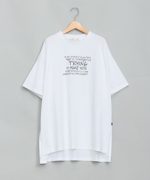 AS KNOW AS de base(アズノゥアズドゥバズ)の「全力前向きTシャツ(Tシャツ/カットソー・レディース・ブラック/オフホワイト/グリーン/杢グレー・FREE)」の14枚目の写真