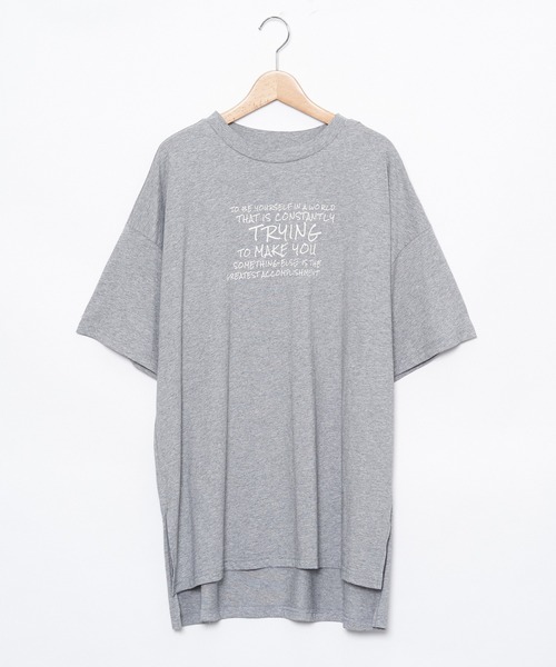 AS KNOW AS de base(アズノゥアズドゥバズ)の「全力前向きTシャツ(Tシャツ/カットソー・レディース・ブラック/オフホワイト/グリーン/杢グレー・FREE)」の7枚目の写真