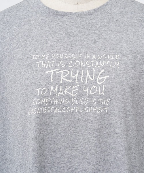 AS KNOW AS de base(アズノゥアズドゥバズ)の「全力前向きTシャツ(Tシャツ/カットソー・レディース・ブラック/オフホワイト/グリーン/杢グレー・FREE)」の11枚目の写真