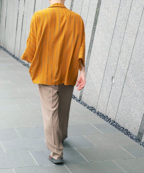 INTERPLAY（インタープレイ）の「【INTERPLAY】 ルーズ2タックパンツ（スラックス・メンズ・グレイッシュベージュ/ブラック・LARGE/X-LARGE/MEDIUM/SMALL）」の14枚目の写真