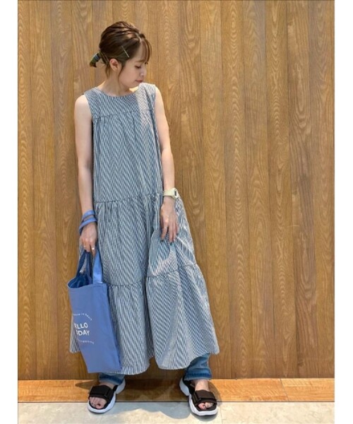 Cutie Blonde(キューティーブロンド)の「◆【S-L】ティアードロングワンピース(ワンピース・レディース・ブラック系1/カーキ/ブラック・02/01/03)」の8枚目の写真