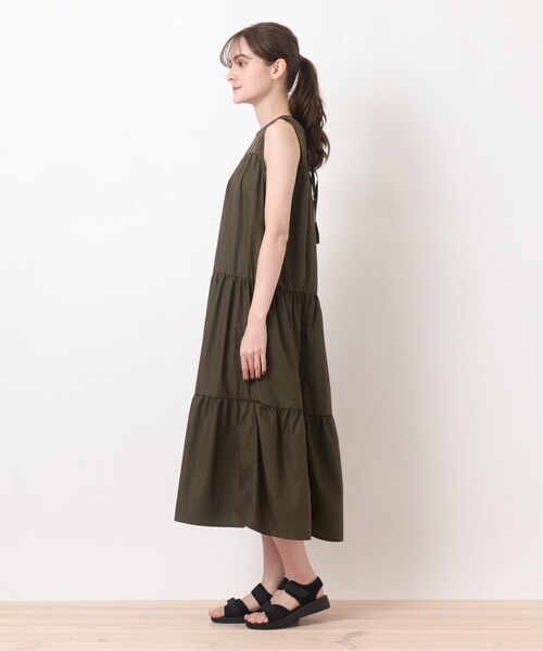 Cutie Blonde(キューティーブロンド)の「◆【S-L】ティアードロングワンピース(ワンピース・レディース・ブラック系1/カーキ/ブラック・02/01/03)」の11枚目の写真