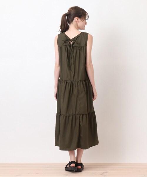 Cutie Blonde(キューティーブロンド)の「◆【S-L】ティアードロングワンピース(ワンピース・レディース・ブラック系1/カーキ/ブラック・02/01/03)」の4枚目の写真