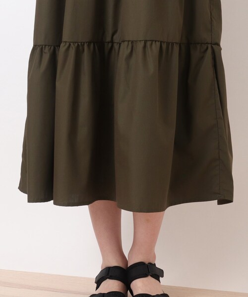 Cutie Blonde(キューティーブロンド)の「◆【S-L】ティアードロングワンピース(ワンピース・レディース・ブラック系1/カーキ/ブラック・02/01/03)」の15枚目の写真