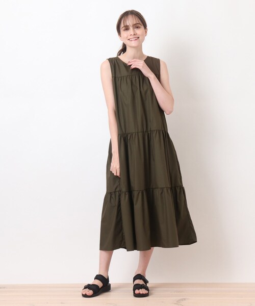 Cutie Blonde(キューティーブロンド)の「◆【S-L】ティアードロングワンピース(ワンピース・レディース・ブラック系1/カーキ/ブラック・02/01/03)」の17枚目の写真