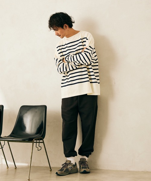 JOURNAL STANDARD relume(ジャーナルスタンダード レリューム)の「【relume SPORTS WEAR】 ワイドスウェットパンツ(スウェットパンツ・メンズ・グレー/ブラック/ホワイト/グリーン/ブラウン・L/M)」の6枚目の写真