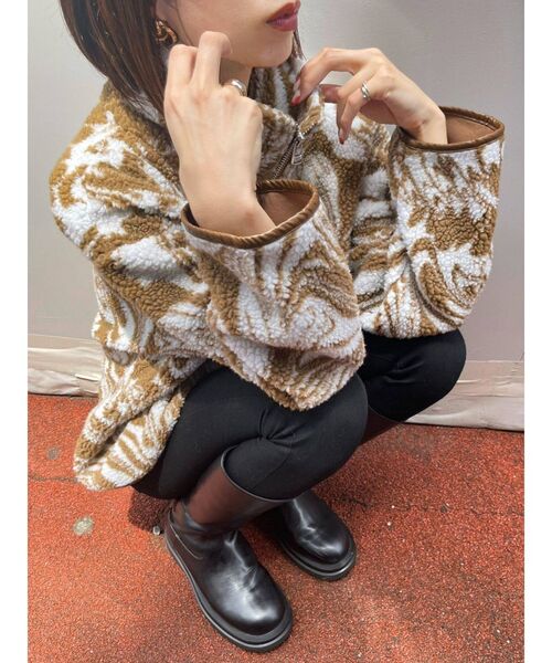 EMODA（エモダ）の「ハーフジップボアプルオーバー（その他トップス・レディース・ブラック/その他/その他1・FREE）」の5枚目の写真