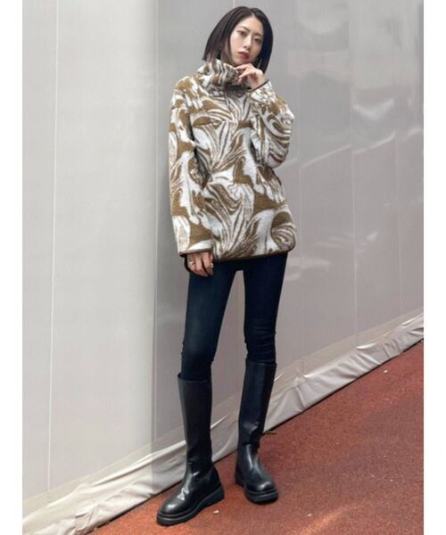 EMODA（エモダ）の「ハーフジップボアプルオーバー（その他トップス・レディース・ブラック/その他/その他1・FREE）」の4枚目の写真