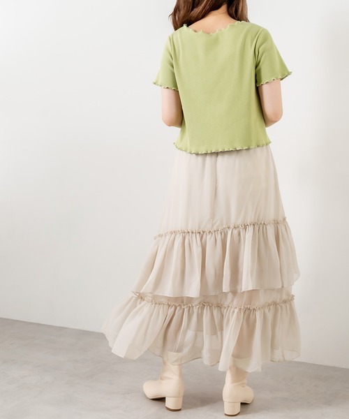 OLIVE des OLIVE(オリーブデオリーブ)の「ランダムティアードスカート(スカート・レディース・オフホワイト/サックスブルー/ライトブラウン・FREE)」の20枚目の写真