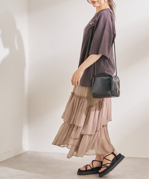 OLIVE des OLIVE(オリーブデオリーブ)の「ランダムティアードスカート(スカート・レディース・オフホワイト/サックスブルー/ライトブラウン・FREE)」の14枚目の写真